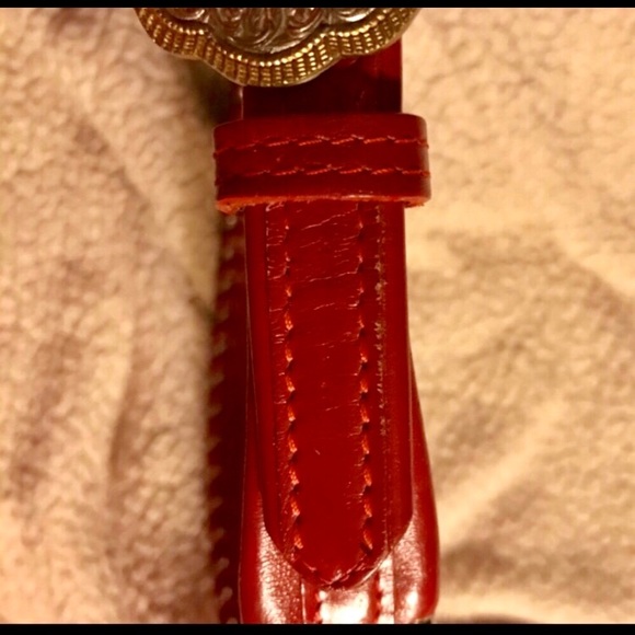 JUSTIN TOP GRAIN COWHIDE BELT WITH CRUMRINE BUCKLE main image 3